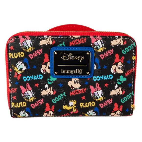 Loungefly Disney Mickey & Friends Wallet Classic Characters Zip Around - Picture 2 of 4